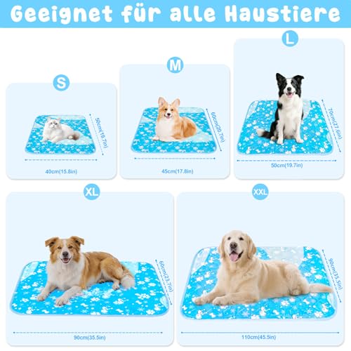 Detalle de Tsmertor Kühlmatte Hund 60x45cm – Selbstkühlende Matte gegen Sommerhitze für Kleine Hunde & Katzen
