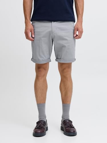 Detalle de JACK & JONES Pantaloncini Chino Uomo Grigio M – stile classico e praticità estiva