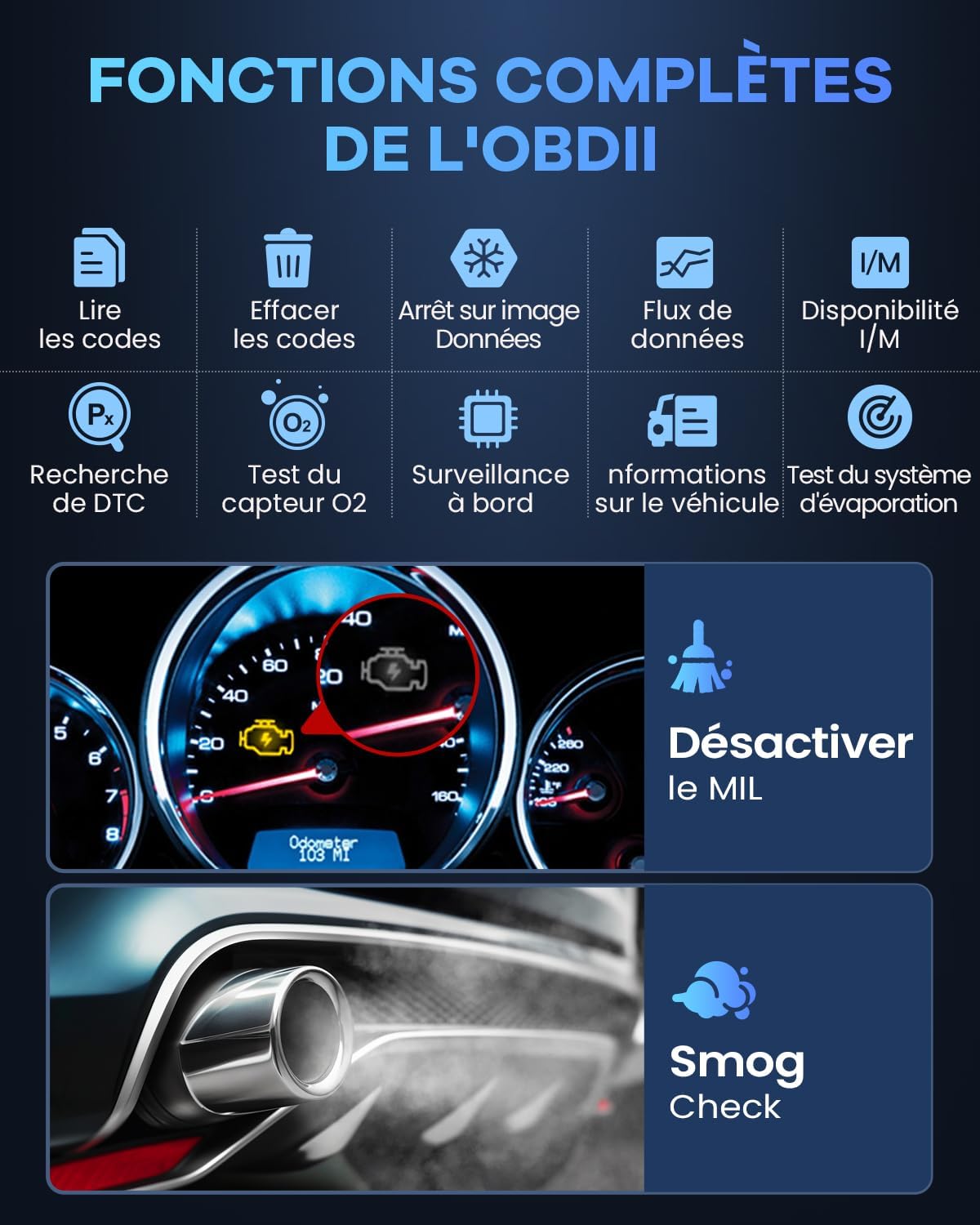 Thumbnail 4 de mucar CS6 Lecteur OBDII Diagnostic Auto