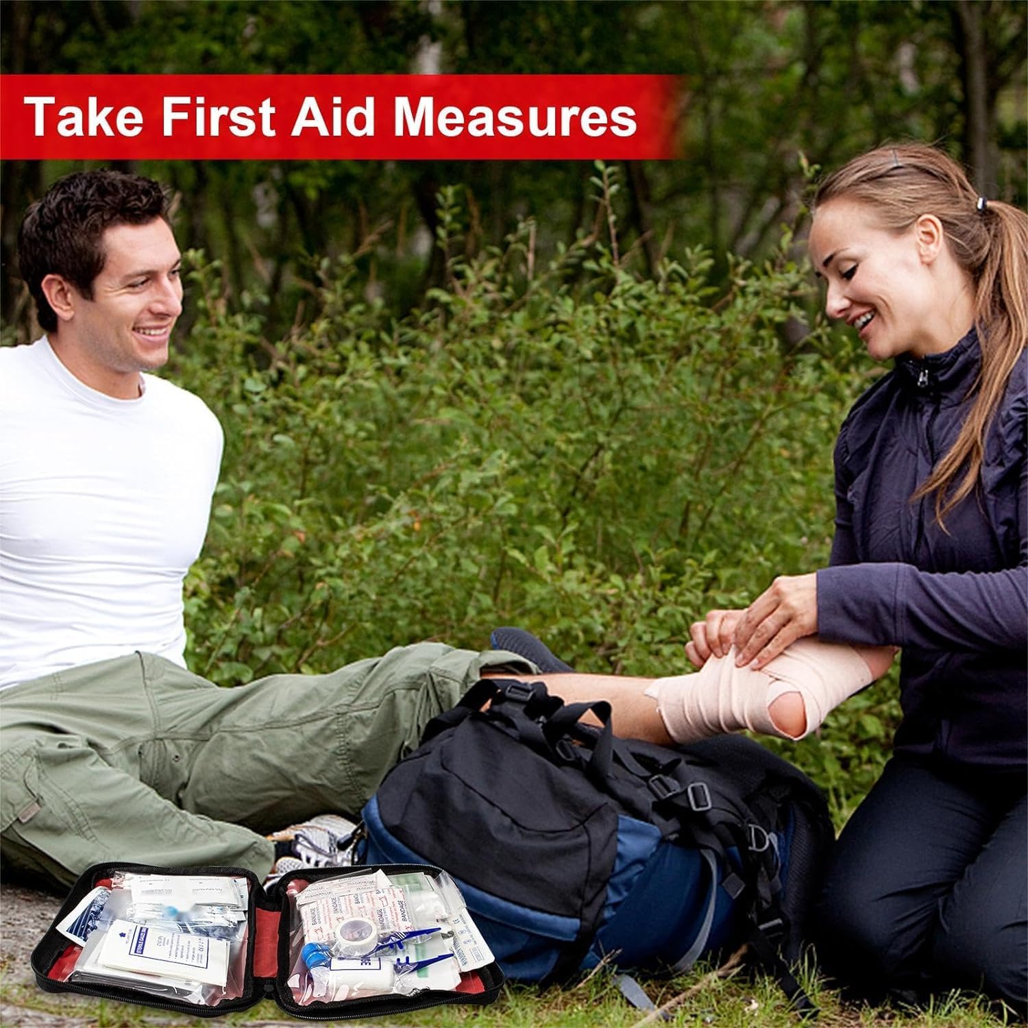 Thumbnail 3 de 1st Aid First Aid Kit, 300-Piece Red Portable Emergency Kit