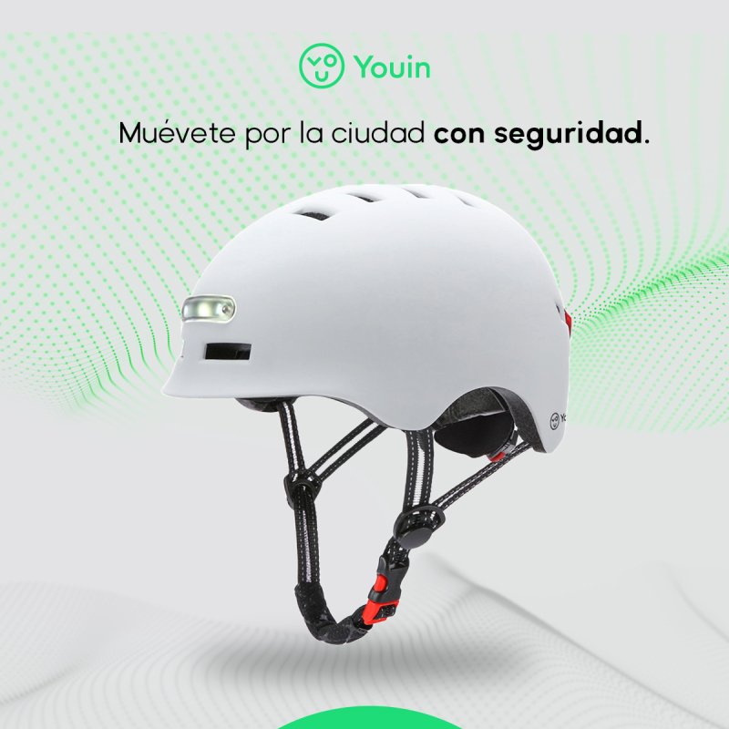Thumbnail 3 de Youin Casco con luz LED Blanco talla L 58x61 cm