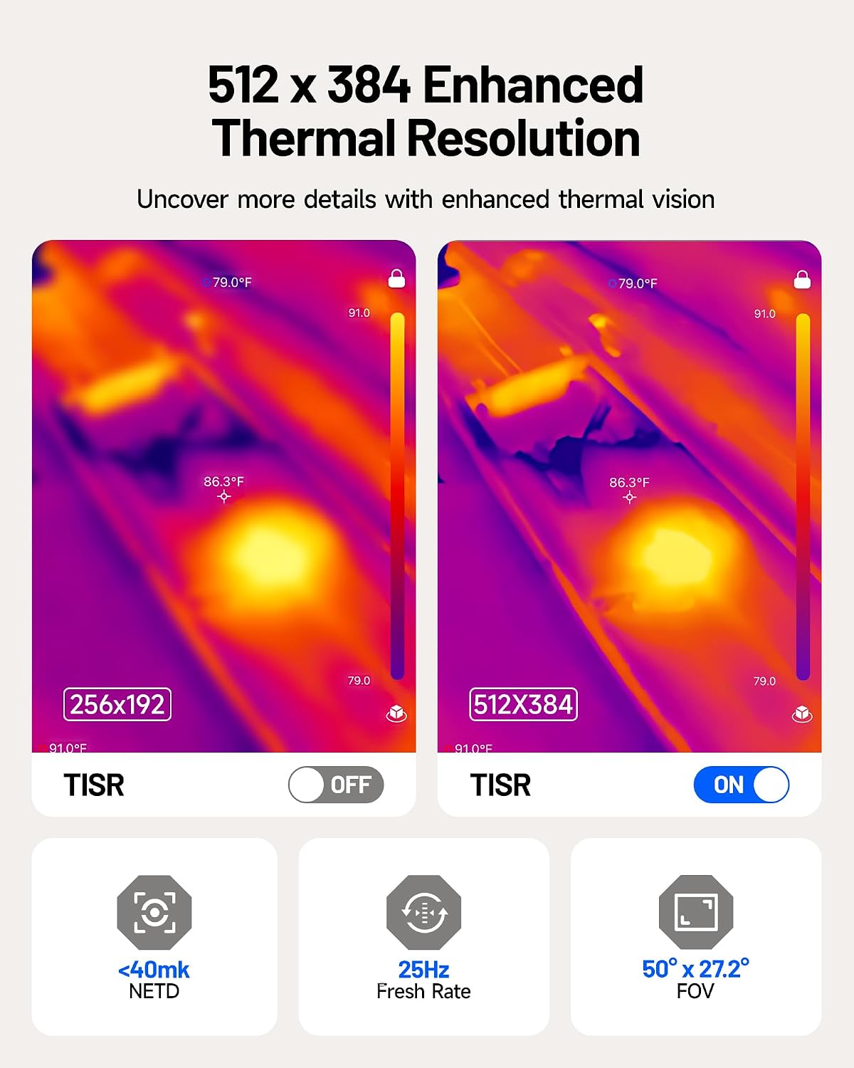 Thumbnail 2 de TOPDON TC002C Duo Thermal Camera, 512 × 384 TISR, 25 Hz