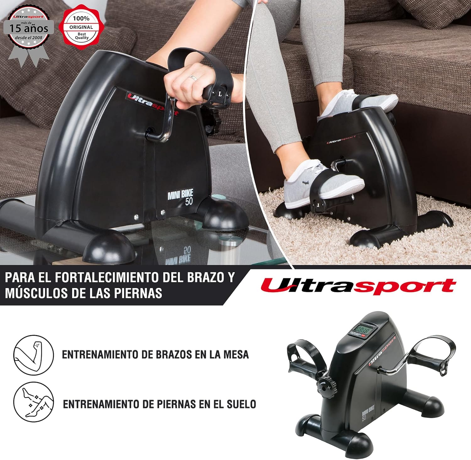 Thumbnail 5 de Ultrasport MB 50 minibicicleta 2 kg para brazos y piernas
