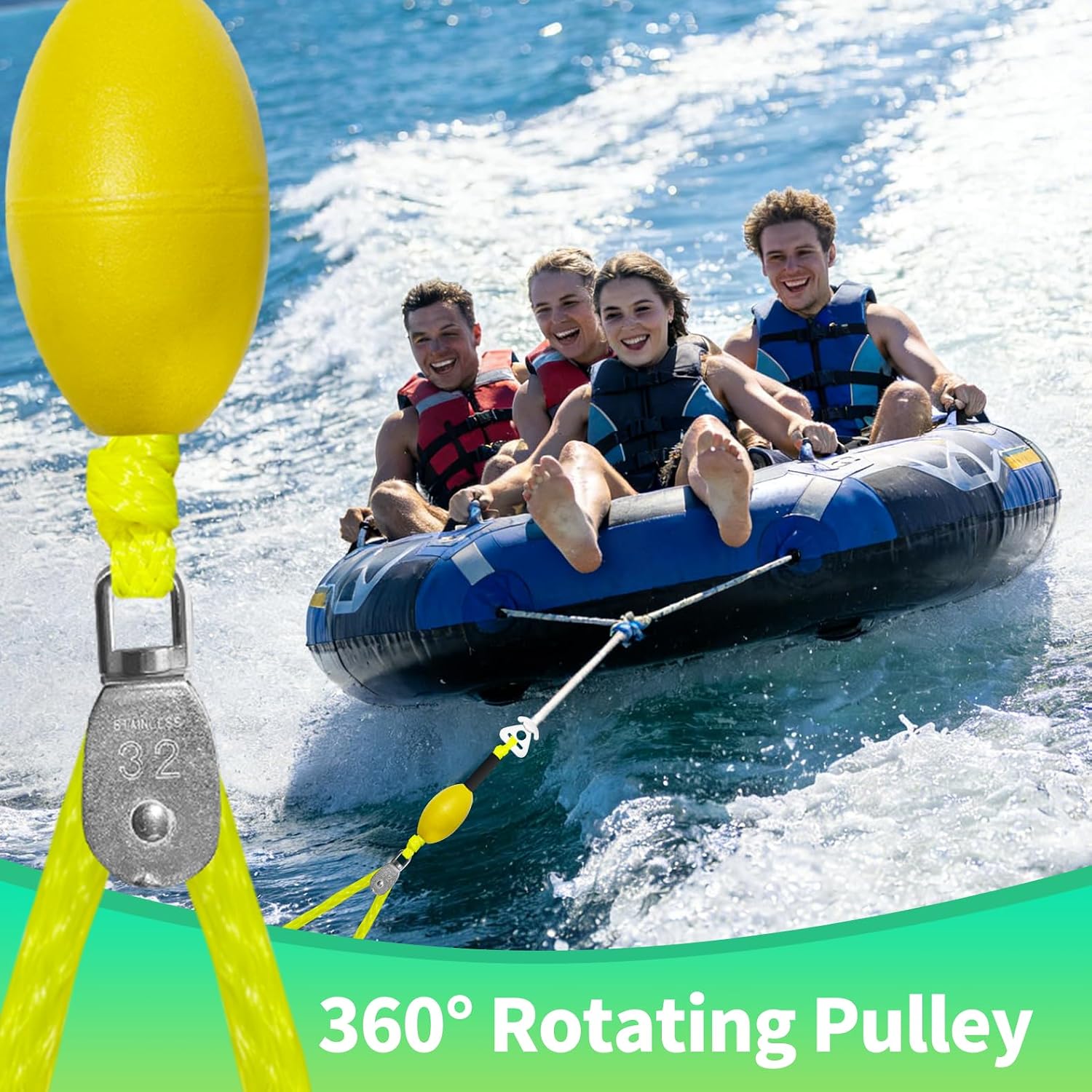 Detalle de Boat Tow Harness with 3 Foam Floats