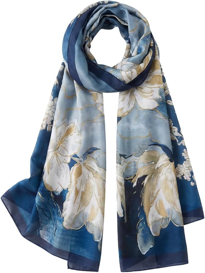 Thumbnail 1 de Trillion London Spring Collection Designer Silk Scarf (180 x 90 cm)