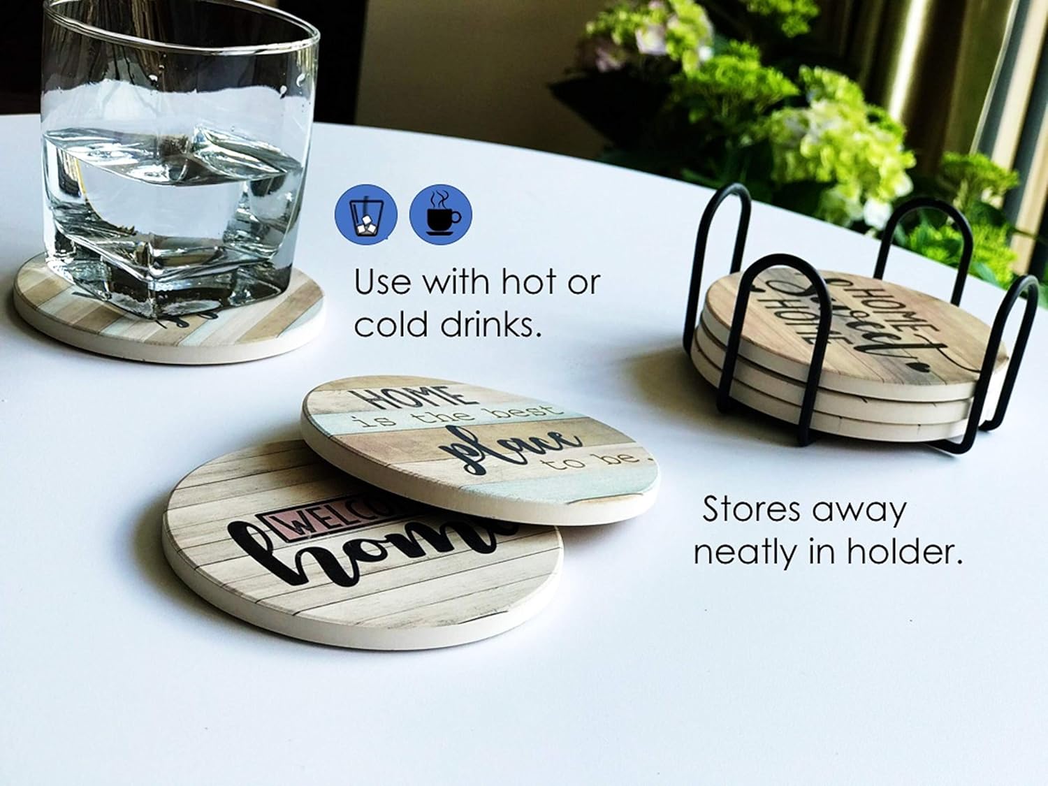 Thumbnail 5 de PANCHH Stone Coasters 6-Pack 🍷
