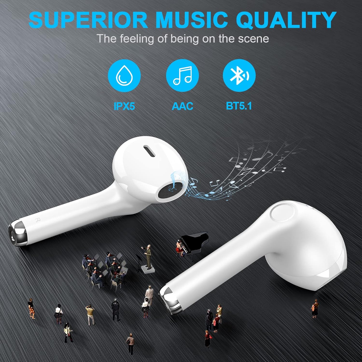 Detalle de yobola Bluetooth Kopfhörer In Ear 25 Std.