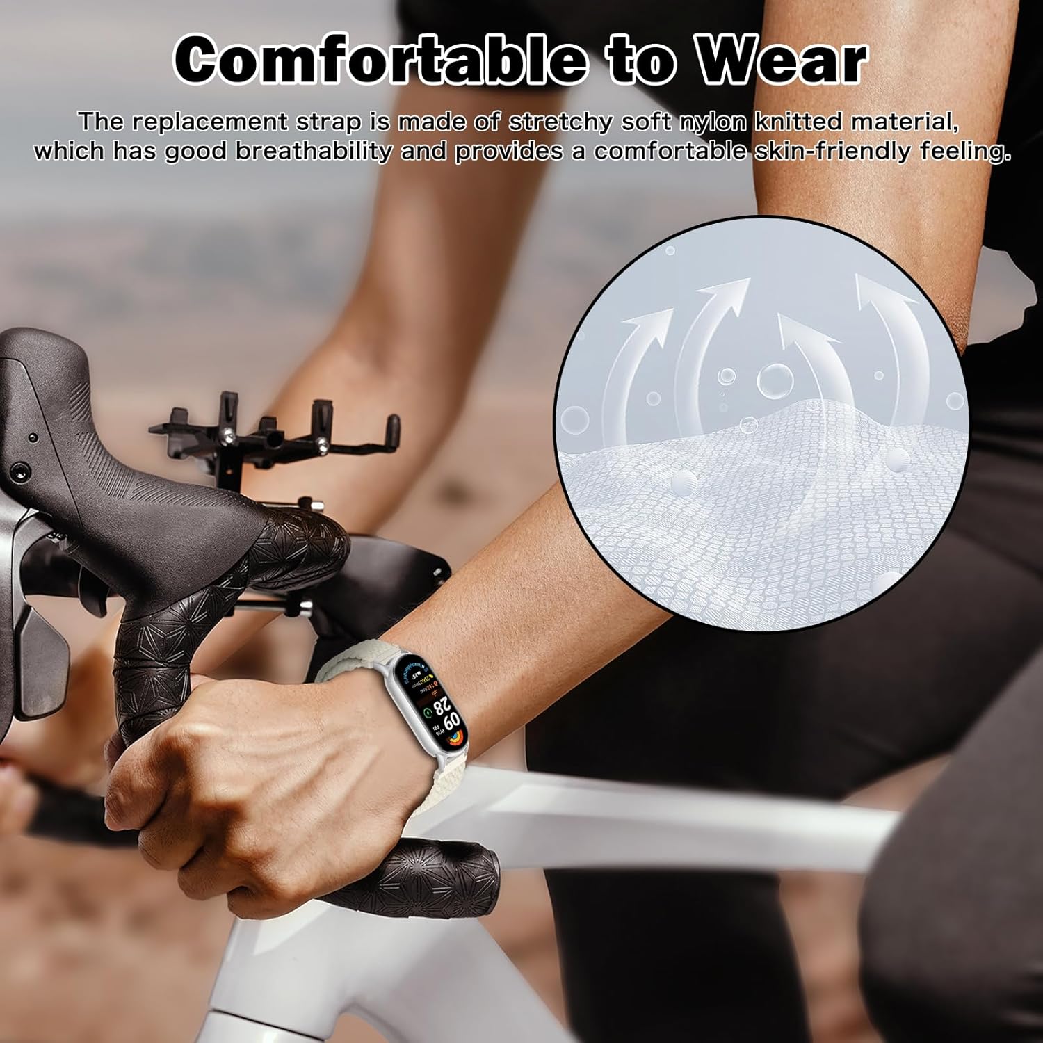 Thumbnail 3 de MokaZii Nylon-Armband mit Magnetverschluss für Xiaomi Smart Band 10/9/8