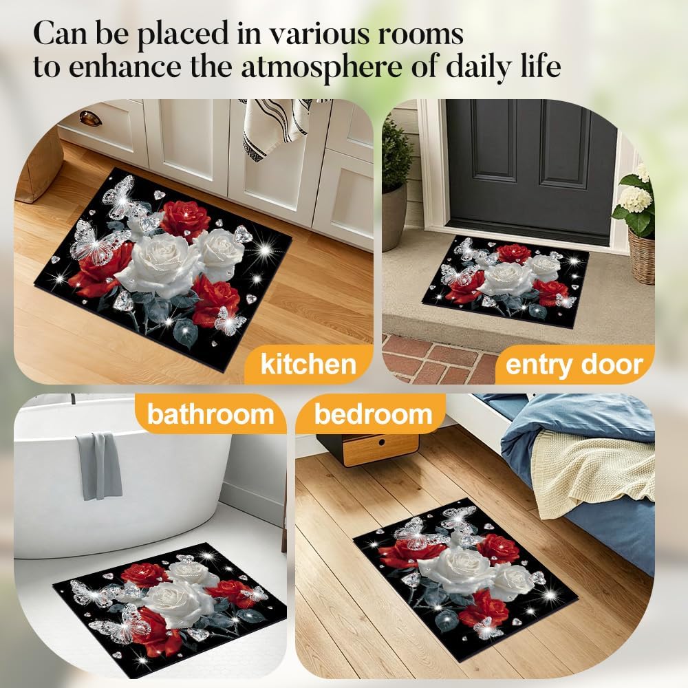 Thumbnail 6 de Needa One Rose Butterfly Washer and Dryer Top Cover Mat, 28.35 x 20.47 in