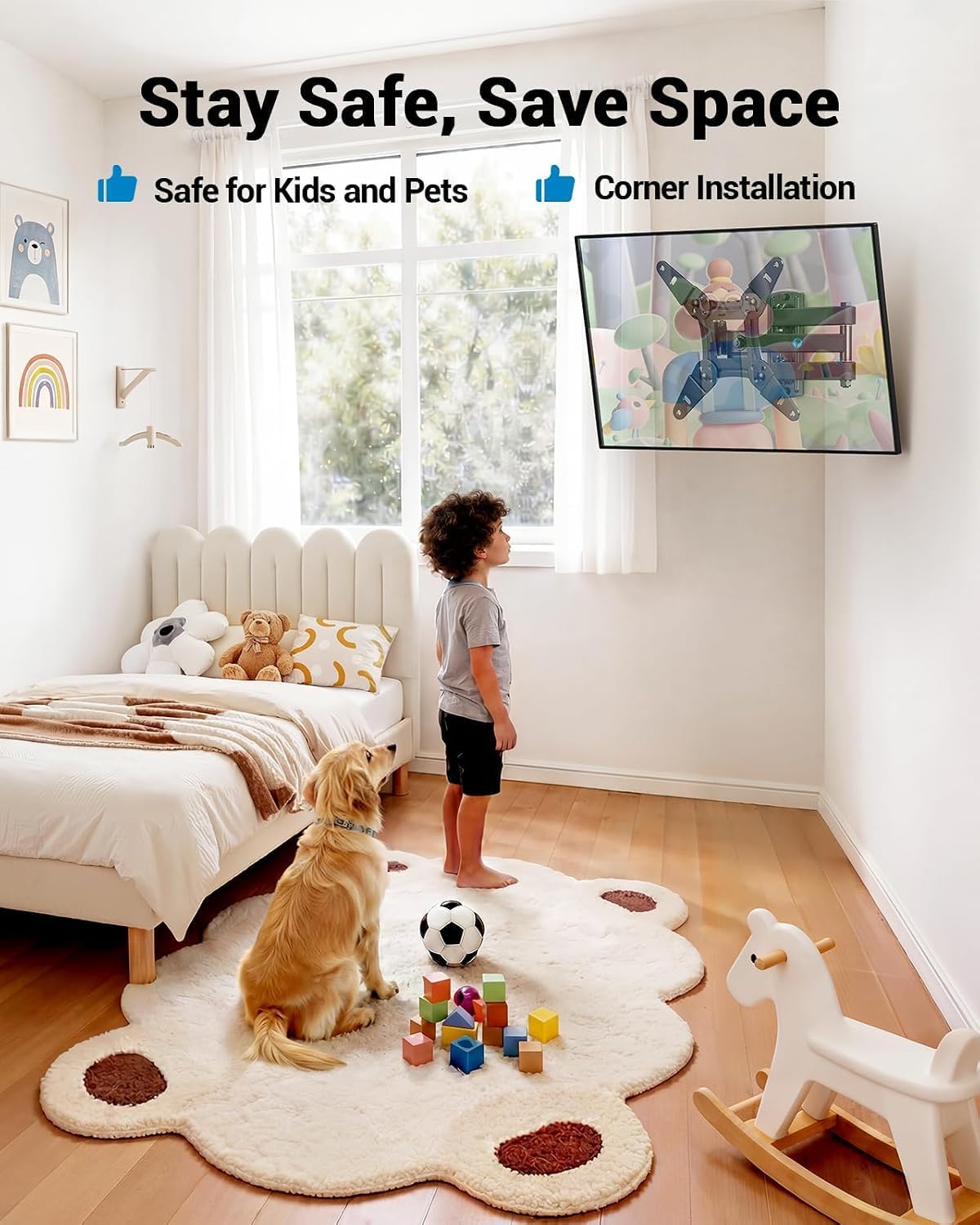 Detalle 2 de Pipishell Full Motion TV Wall Mount 44 lbs