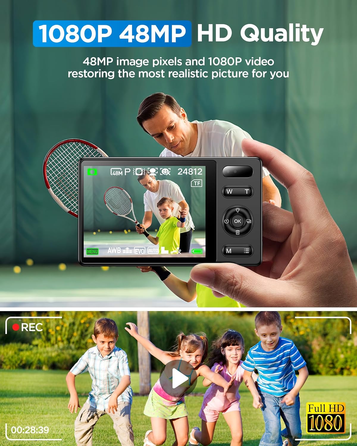 Thumbnail 1 de 64GB Kinderkamera 48MP Kompaktkamera