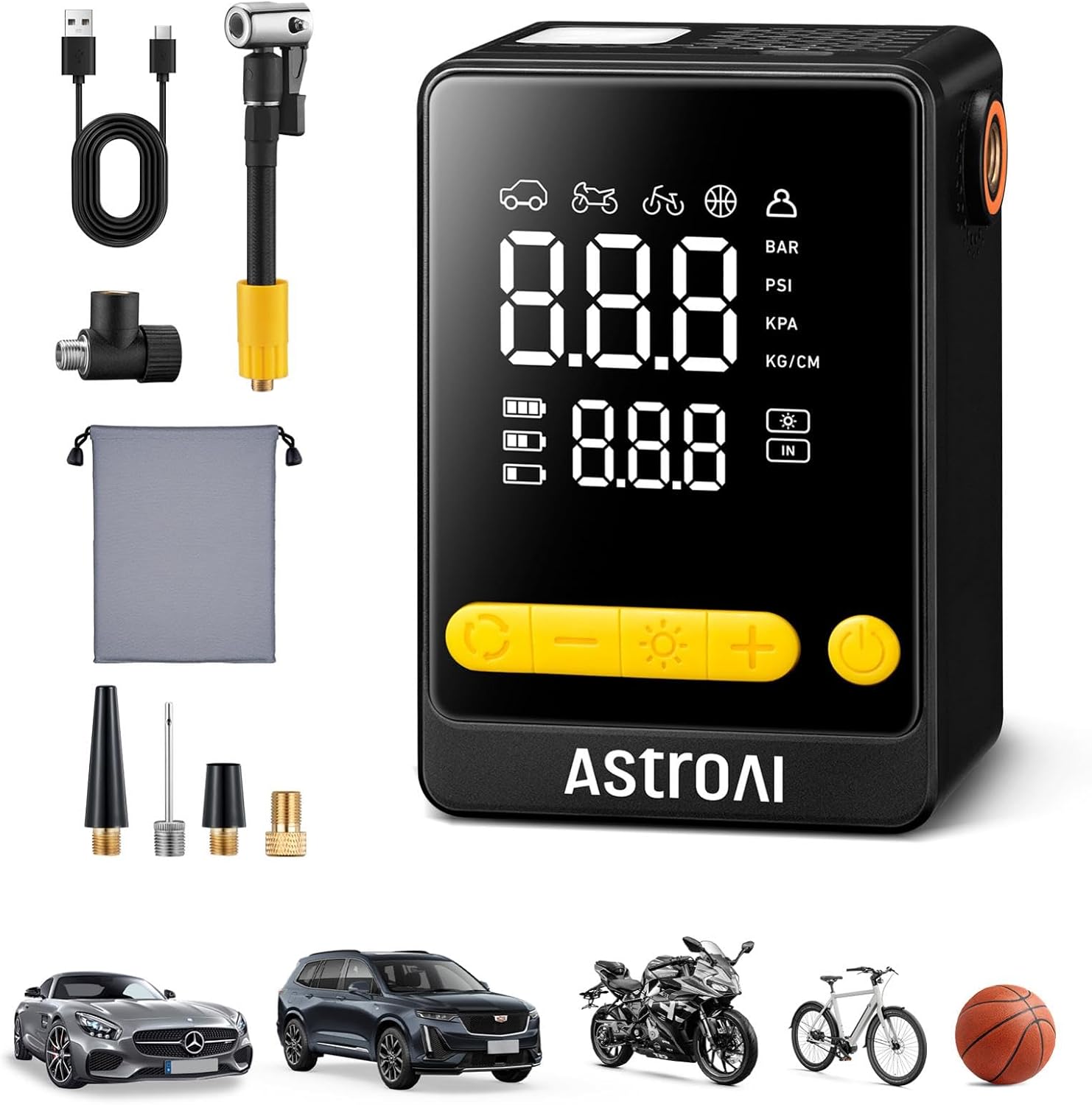 Detalle de AstroAI L10 Mini Luftpumpe 10,3 Bar