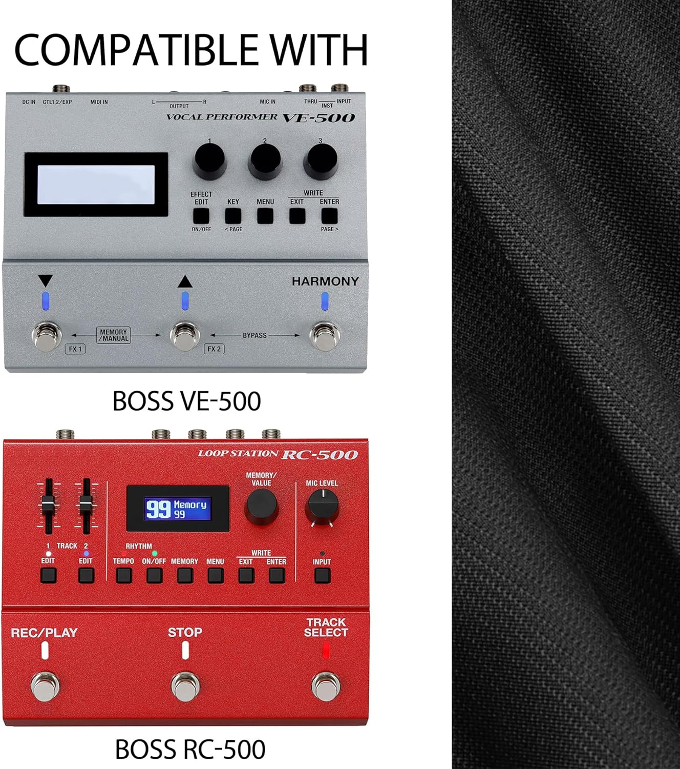 Detalle de Musiin Vocal Performer Case for Boss VE-500 / RC-500