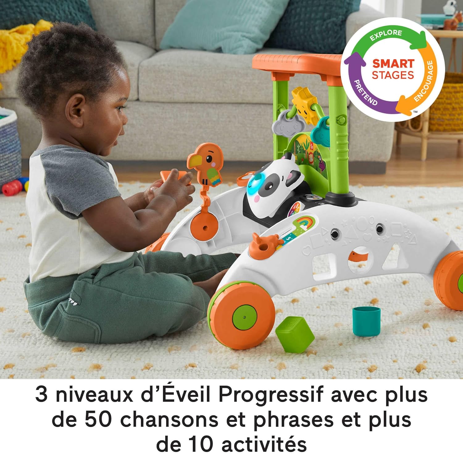 Thumbnail 4 de Fisher-Price Trotteur à 2 côtés « Rythme Stable et Régulier » HJY73