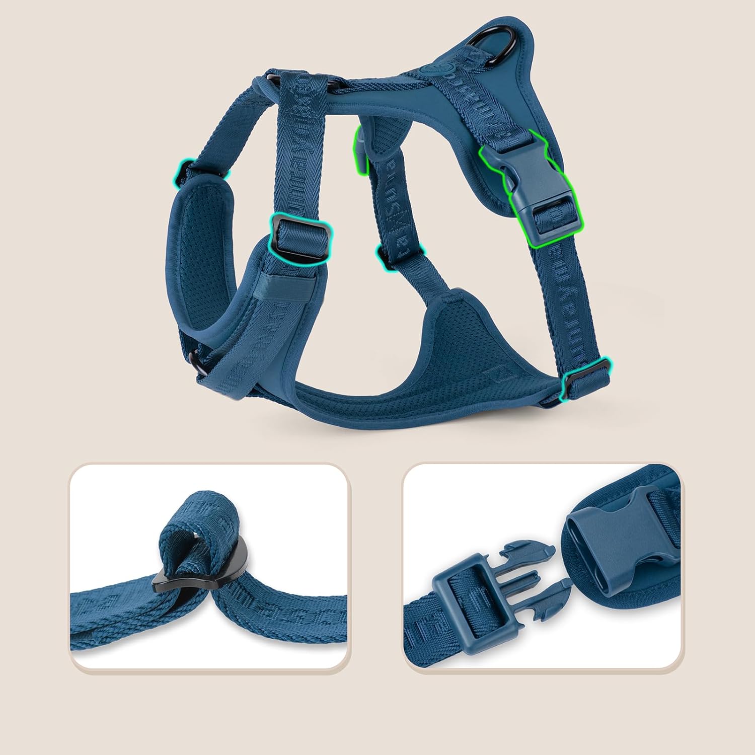 Thumbnail 5 de Sunraymascota Hundegeschirr mit weicher Lycra-Polsterung und Mesh-Komfort (Preußisch Blau, XS)