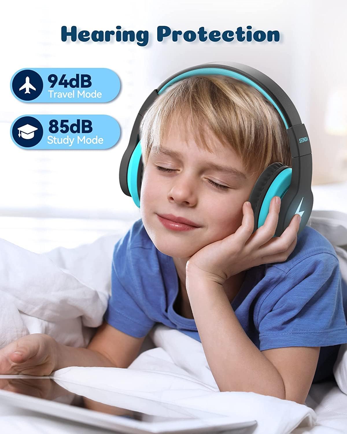 Thumbnail 1 de Seenda Kids Bluetooth Headphones 85dB volume limit
