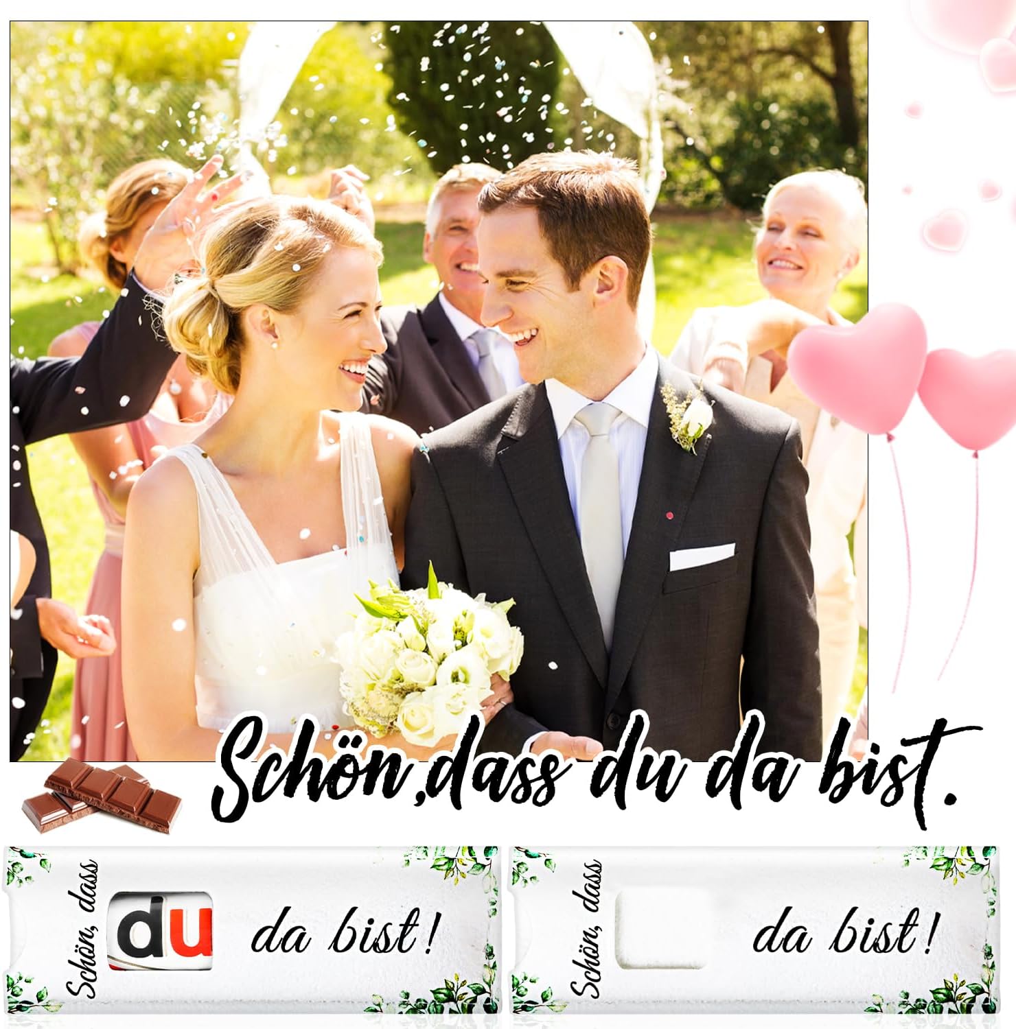 Thumbnail 2 de Giftota 12-teiliges Geschenkset „Schön, dass du da bist“ (ohne Schokolade) im Eukalyptus-Design