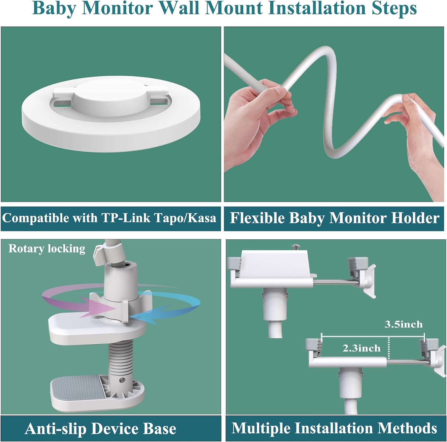 Thumbnail 6 de Derebir Baby Monitor Mount Stand Adjustable