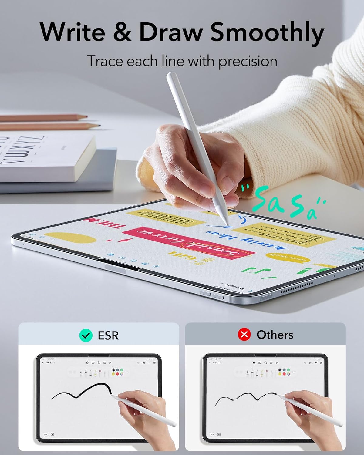 Thumbnail 3 de ESR 2 Pack Paper-Feel Screen Protectors for iPad Pro 11" (M5/M4) 2025/2024