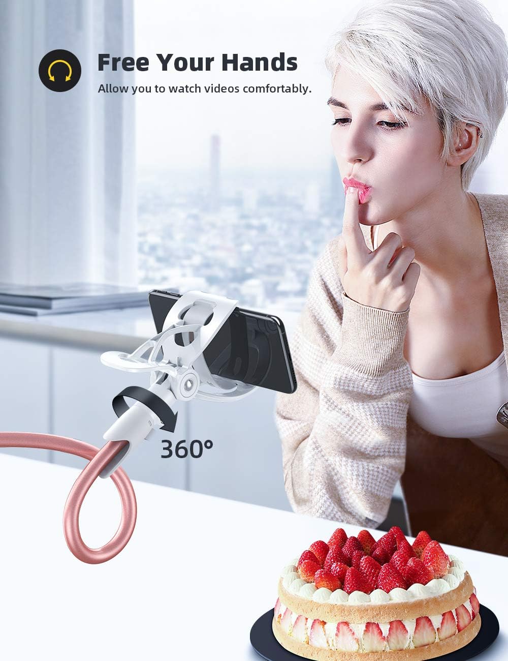 Thumbnail 1 de Lamicall Gooseneck Phone Holder, 33.4-Inch Arm