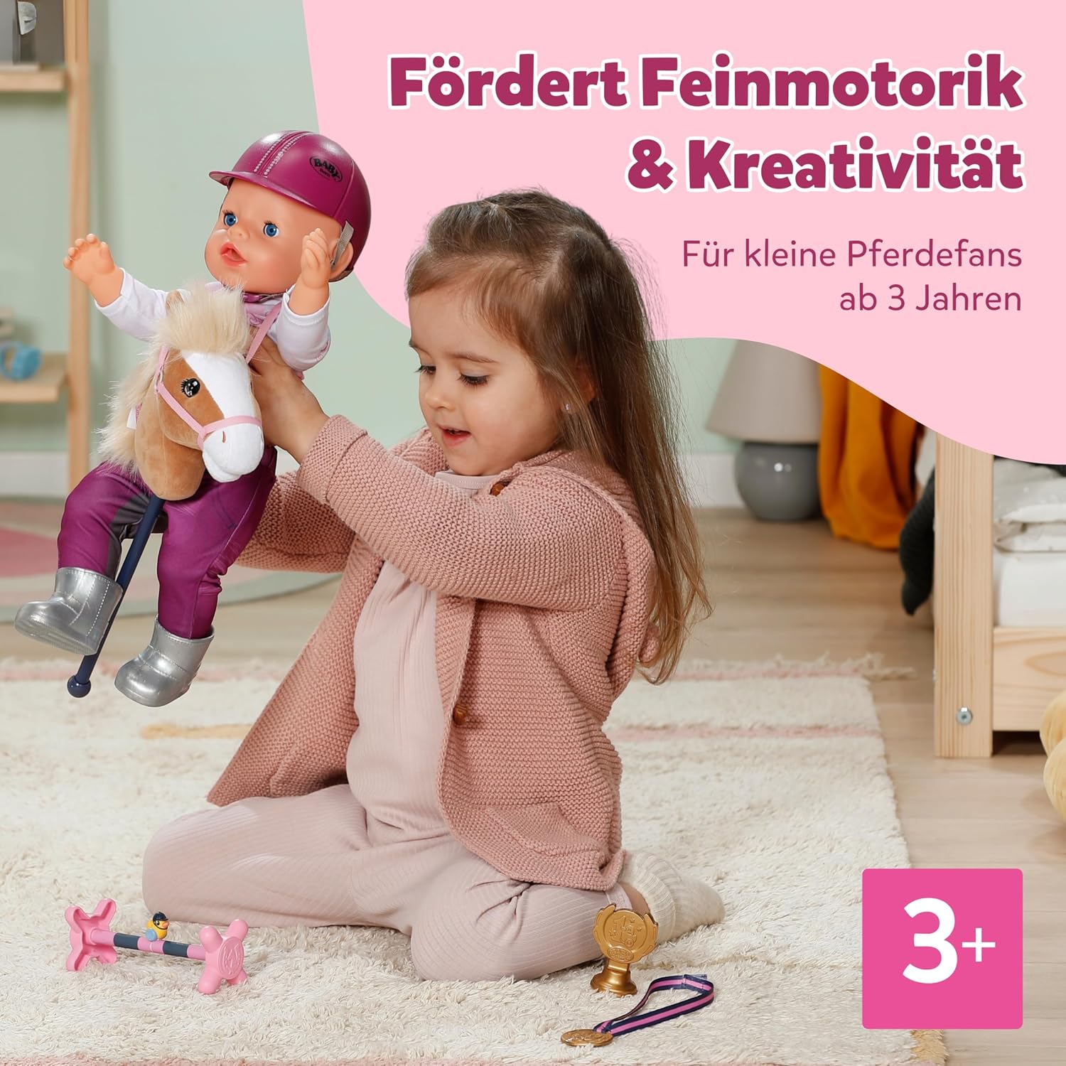 Thumbnail 5 de BABY Born Hobby Horsing Set – Puppenset mit Steckenpferd & Zubehör (36 cm & 43 cm)