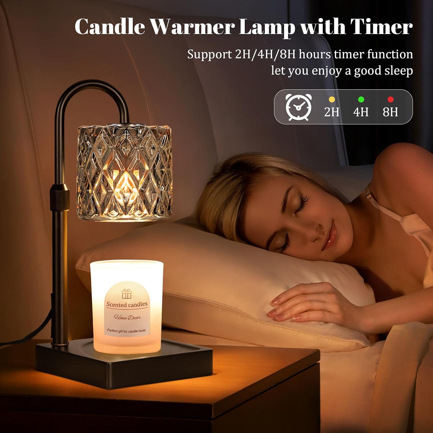 Detalle de Candle Warmer Lamp with Timer, Dark Gray