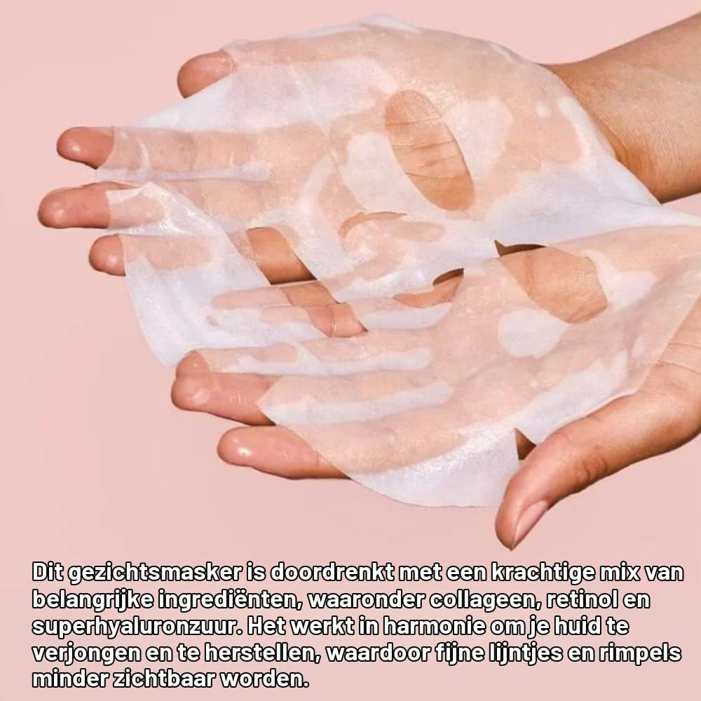 Detalle de Hada Labo Tokyo Red Anti-Aging sheetmask, 20 ml met retinol en hyaluronzuur