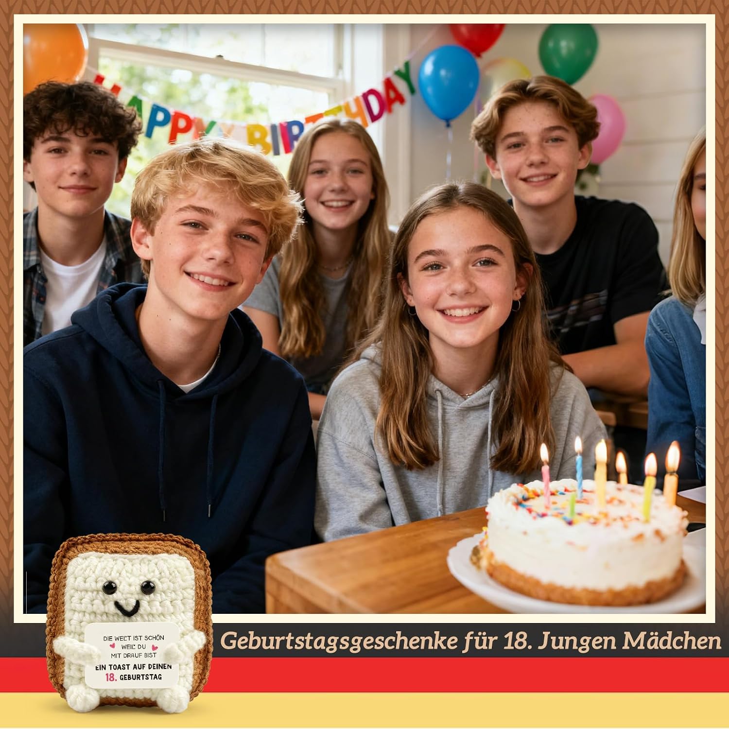 Detalle 2 de Giftota Pocket Hug Toast 18. Geburtstag