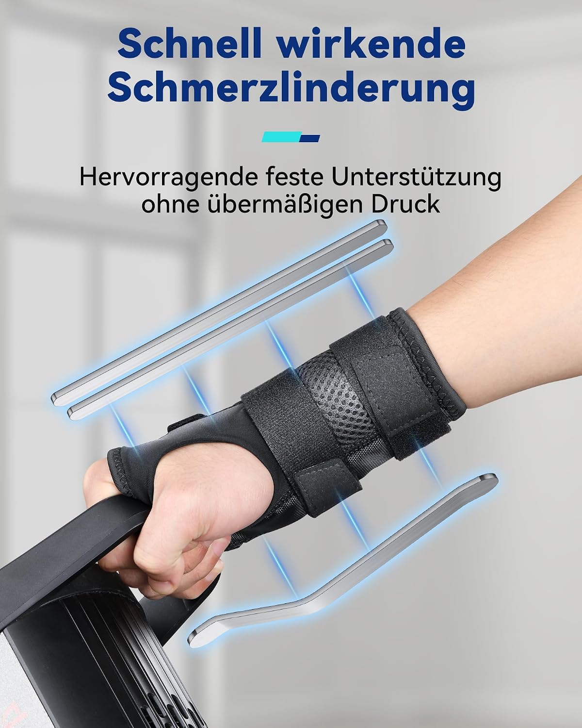 Detalle 2 de Fitomo Handgelenk Bandage mit 3 Metallschienen 🤕
