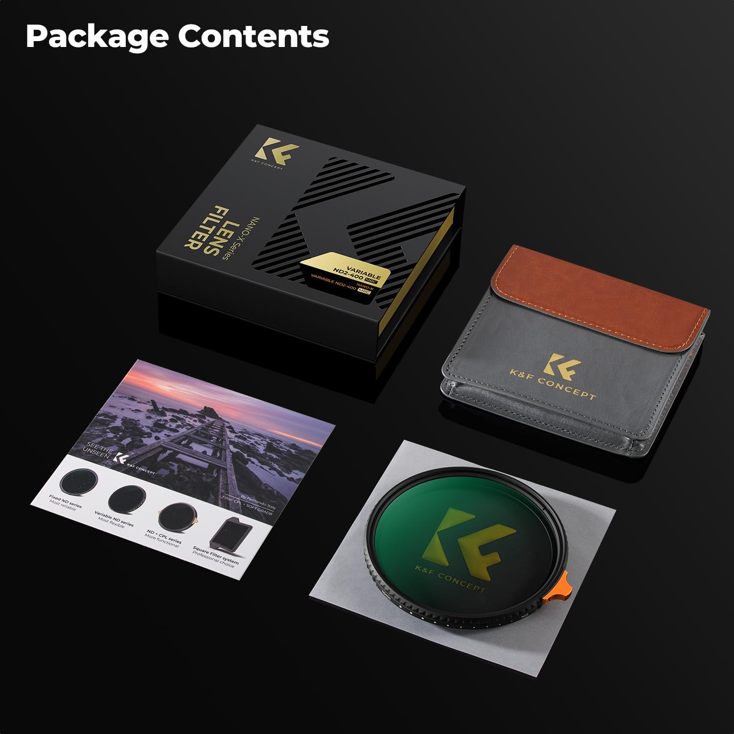 Thumbnail 6 de K&F Concept 82mm Nano-X ND2-400 Variable ND Filter