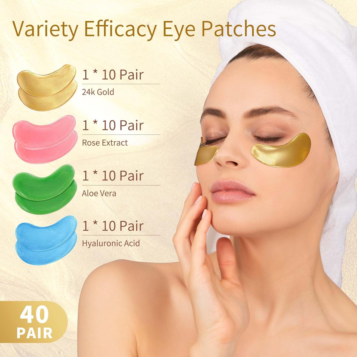 Thumbnail 1 de USTELIR Under Eye Patches 40 Pairs