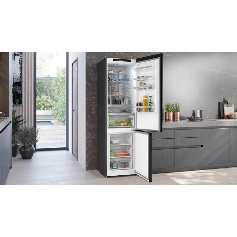 Detalle 2 de Siemens KG39NVXCG: Frigorífico combi Total No Frost, 363 L, 203 cm, Negro Acero inoxidable