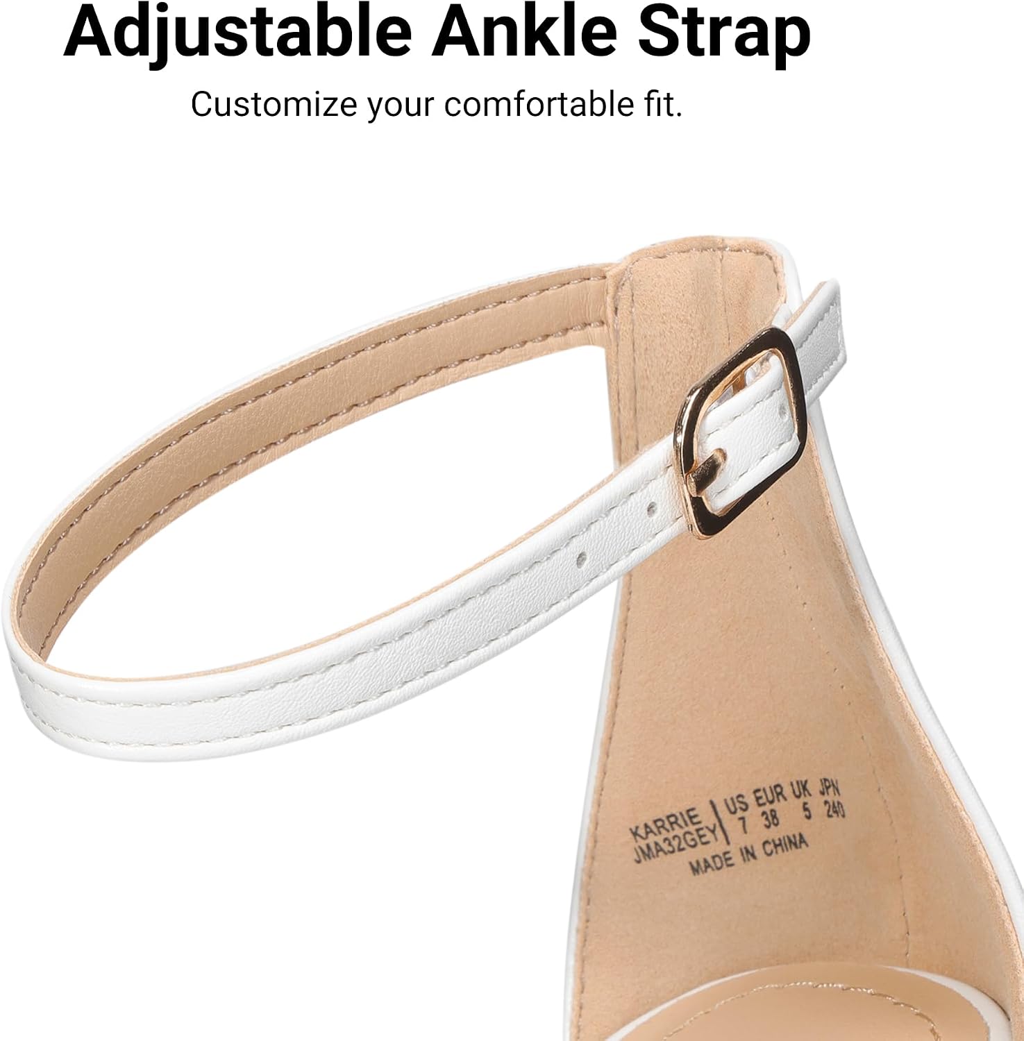 Detalle de DREAM PAIRS Stiletto Sandals with Ankle Strap