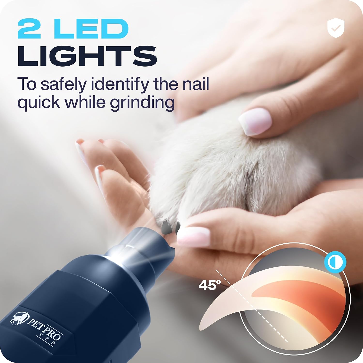 Detalle 2 de PETPROVED Dog Nail Grinder 2 speeds