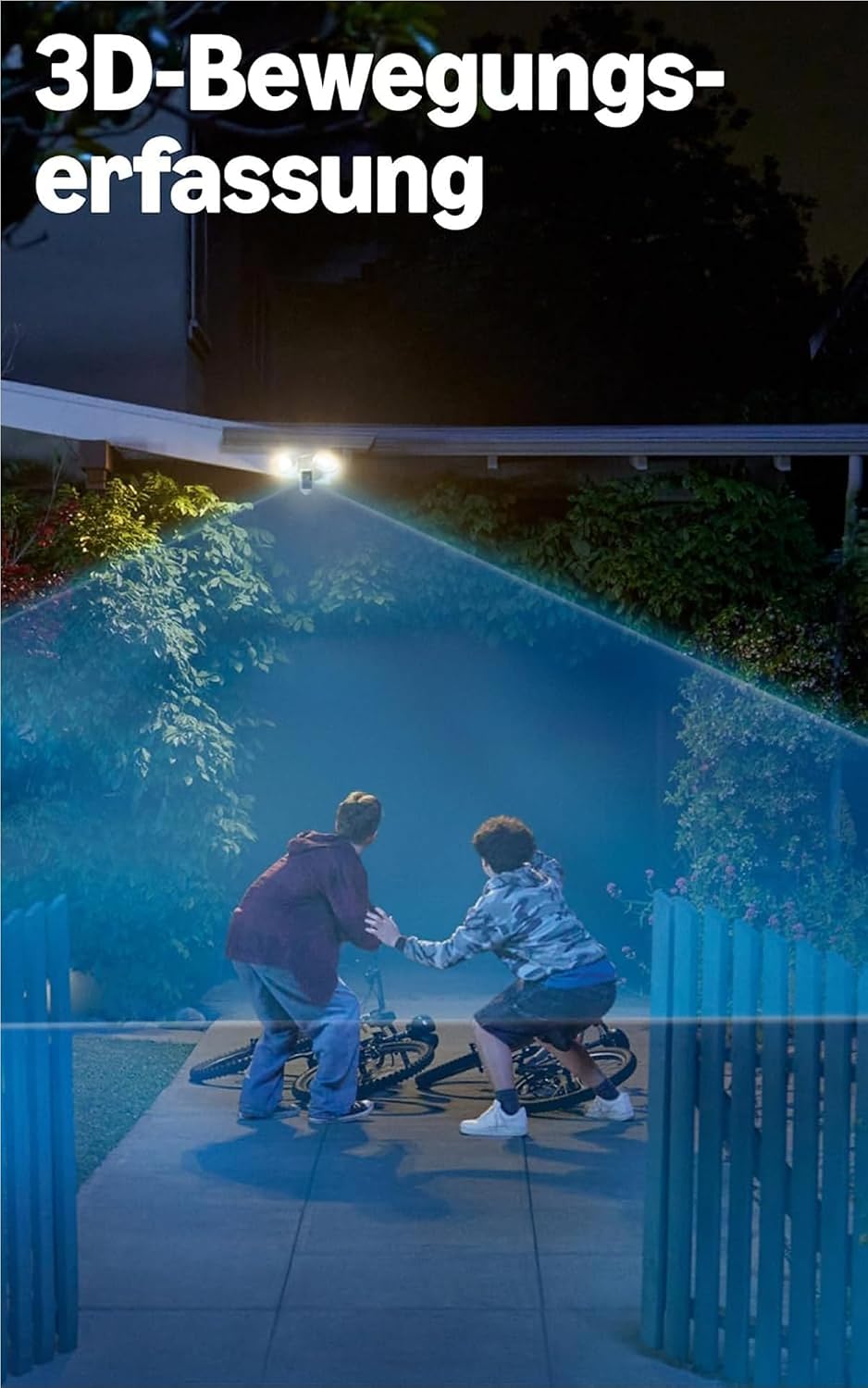 Detalle de Ring Flutlichtkamera Pro (Floodlight Cam Pro, neueste Generation) – Außenkamera mit Retina 4K, 10x-optimiertem Zoom, 2 Kameras