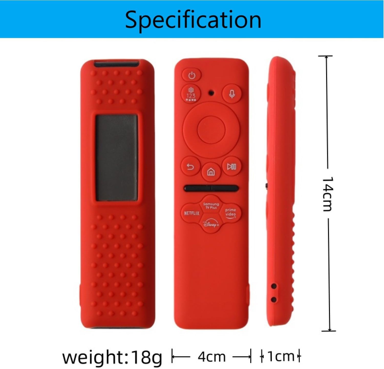 Detalle de Silicone Remote Cover for Samsung BN59-01432A (2023 TM2360E) – Practical Shield for Your Samsung Smart TV Remote