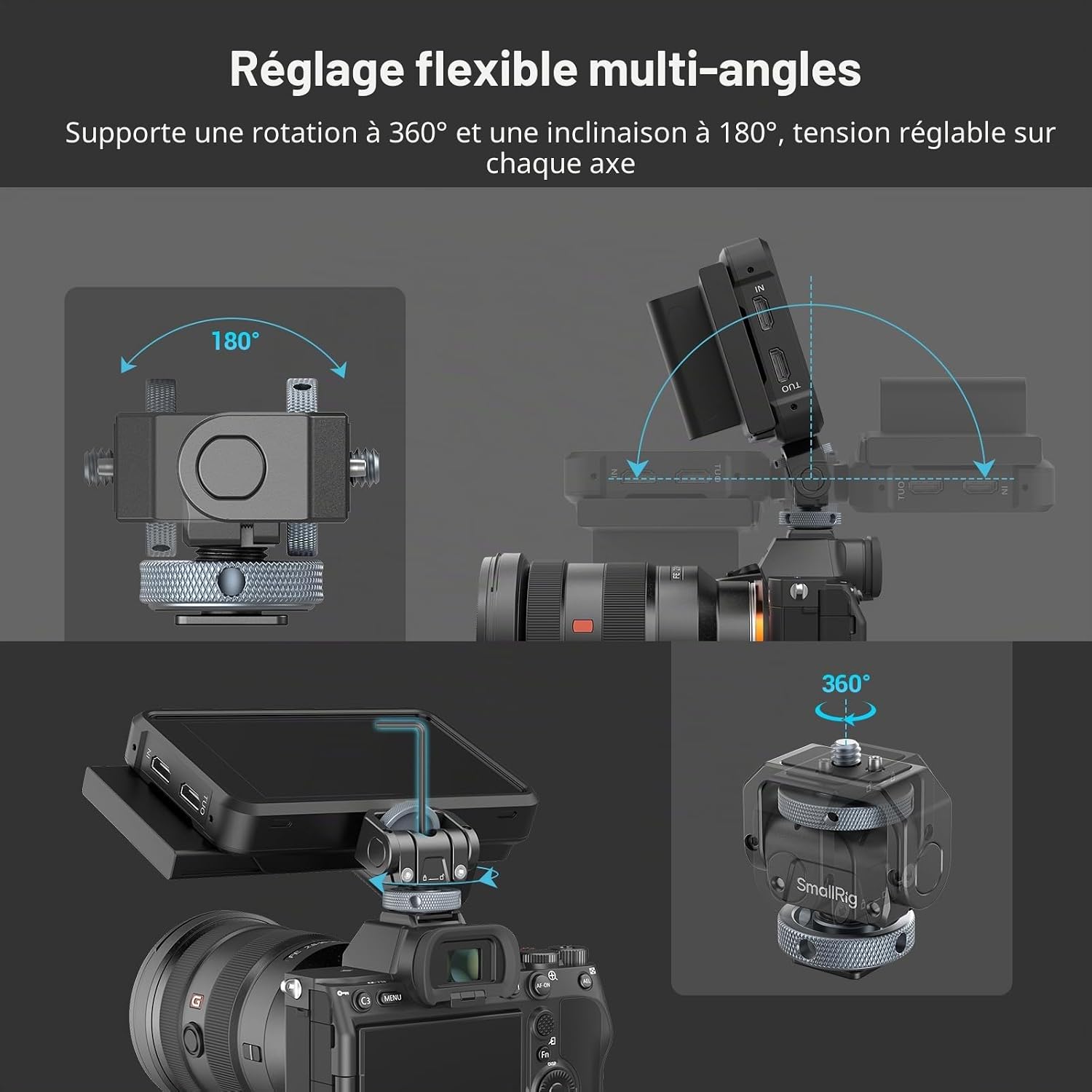 Detalle de SMALLRIG Moniteur Mount 3809 3,2 kg
