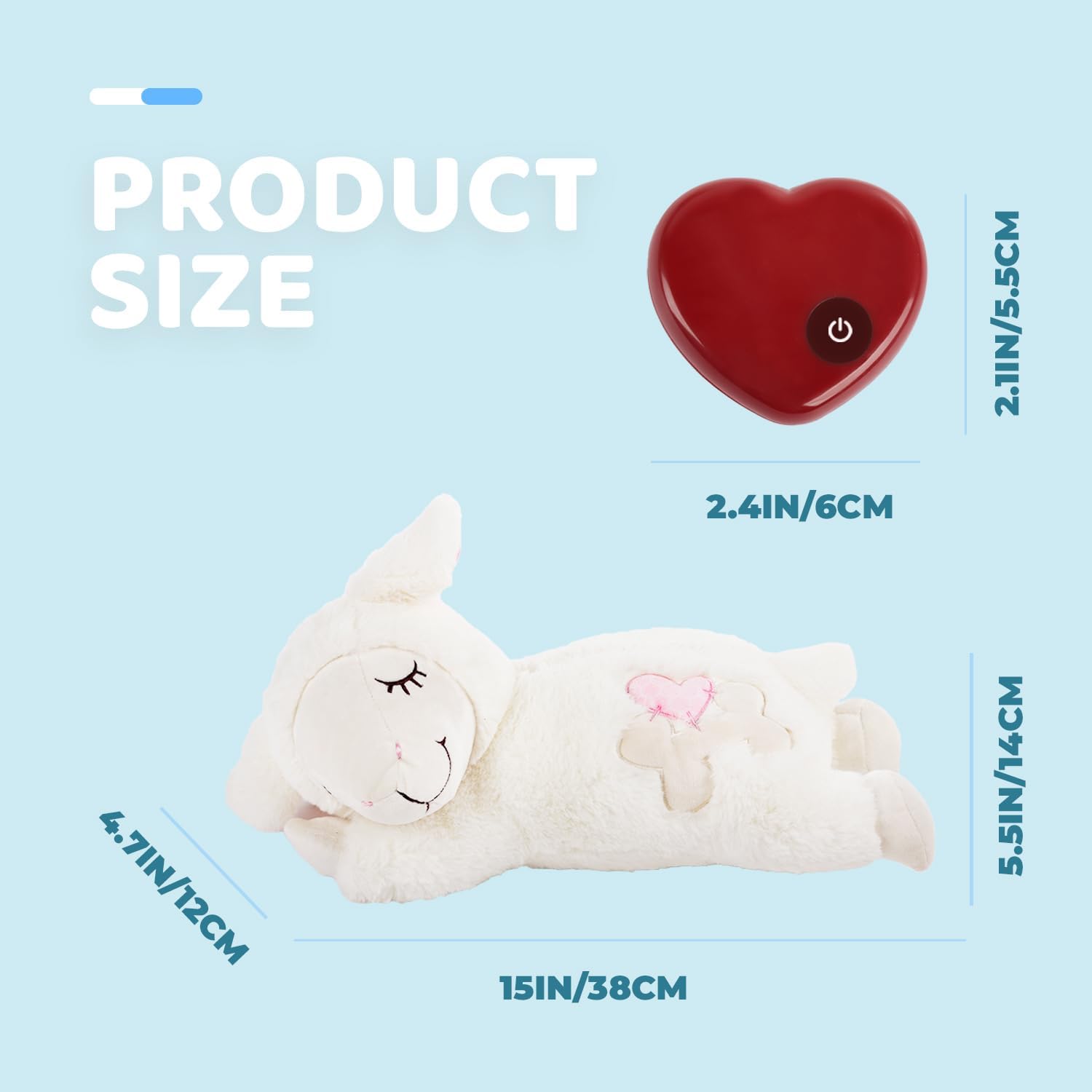 Thumbnail 4 de ALL FOR PAWS Little Buddy Heart Beat Sheep: Puppy Heartbeat Toy with Warm Pack