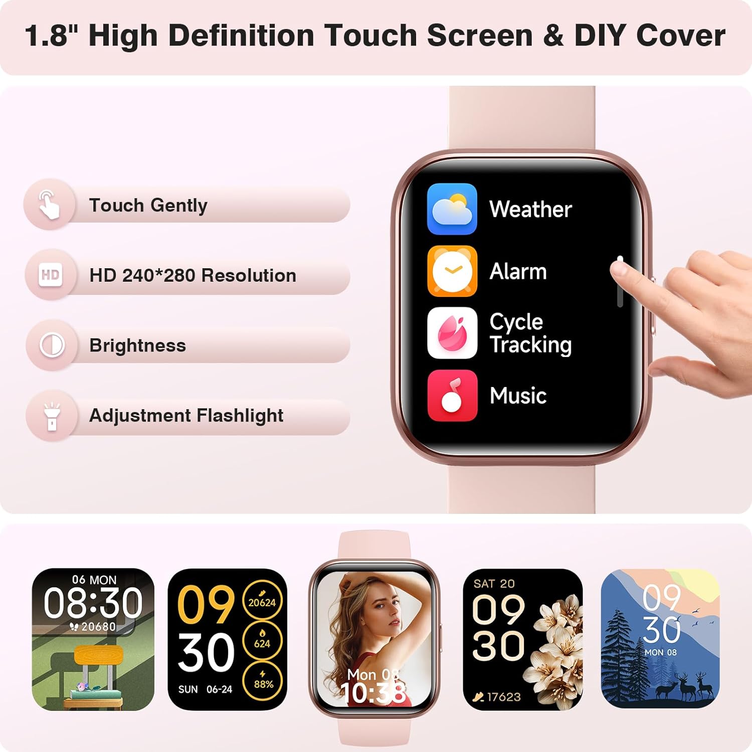 Thumbnail 6 de Ladies Smart Watch 1.8" HD with Alexa and SpO2