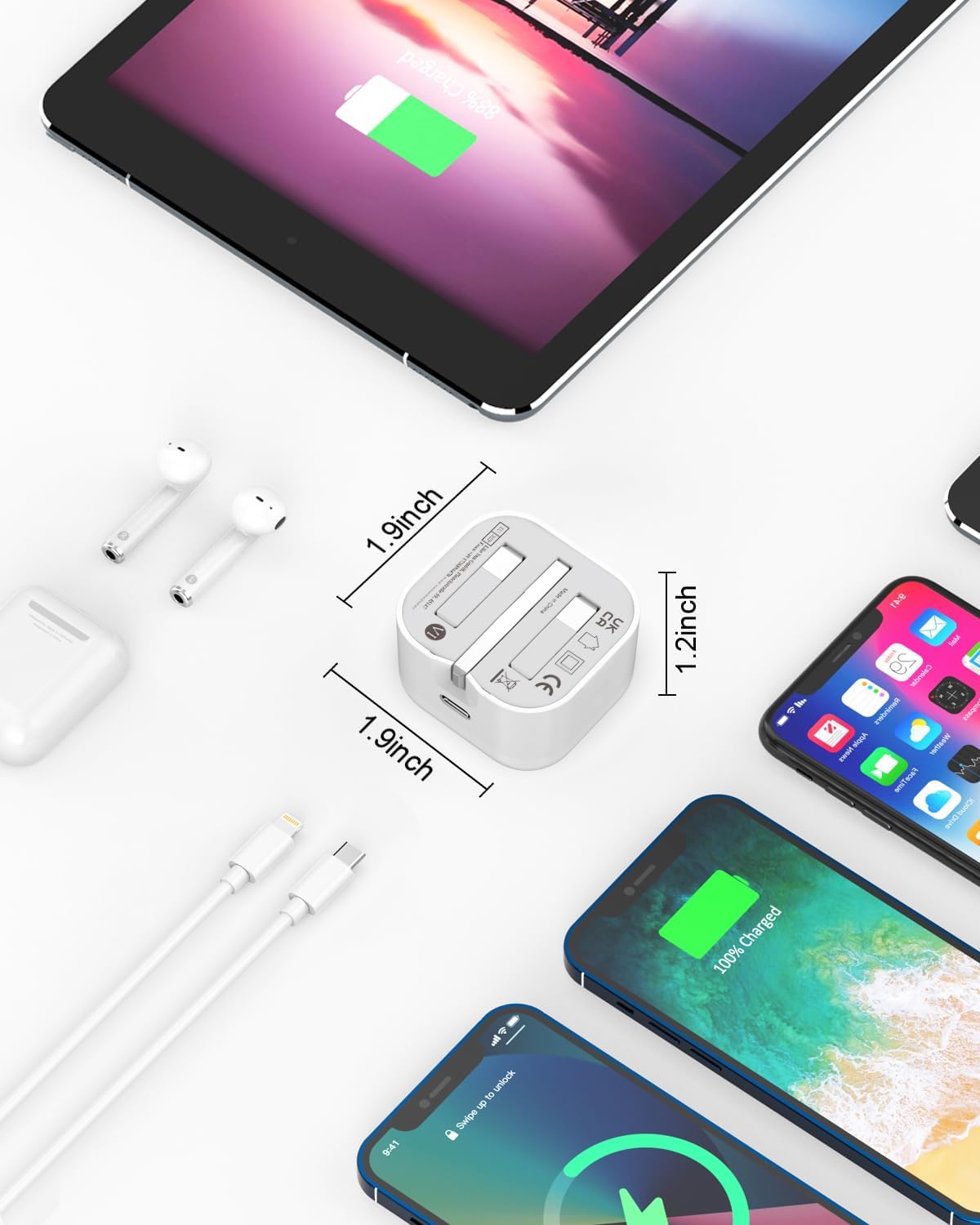 Thumbnail 6 de iPhone 14/13 Charger Plug and Cable (Apple MFi Certified) – 20W USB‑C Fast Charger with Lightning Cable