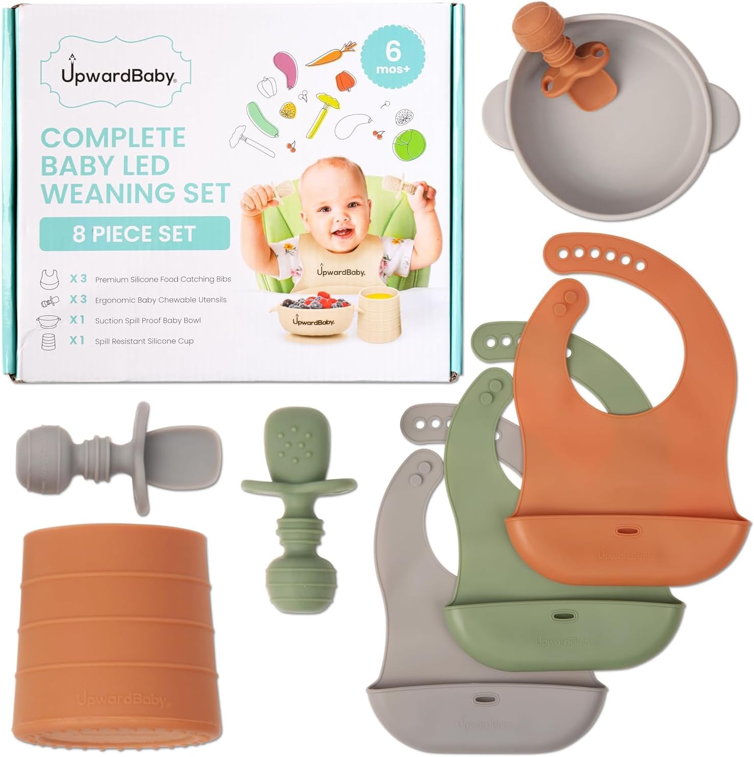 Detalle de Upward Silicone Baby Feeding Set
