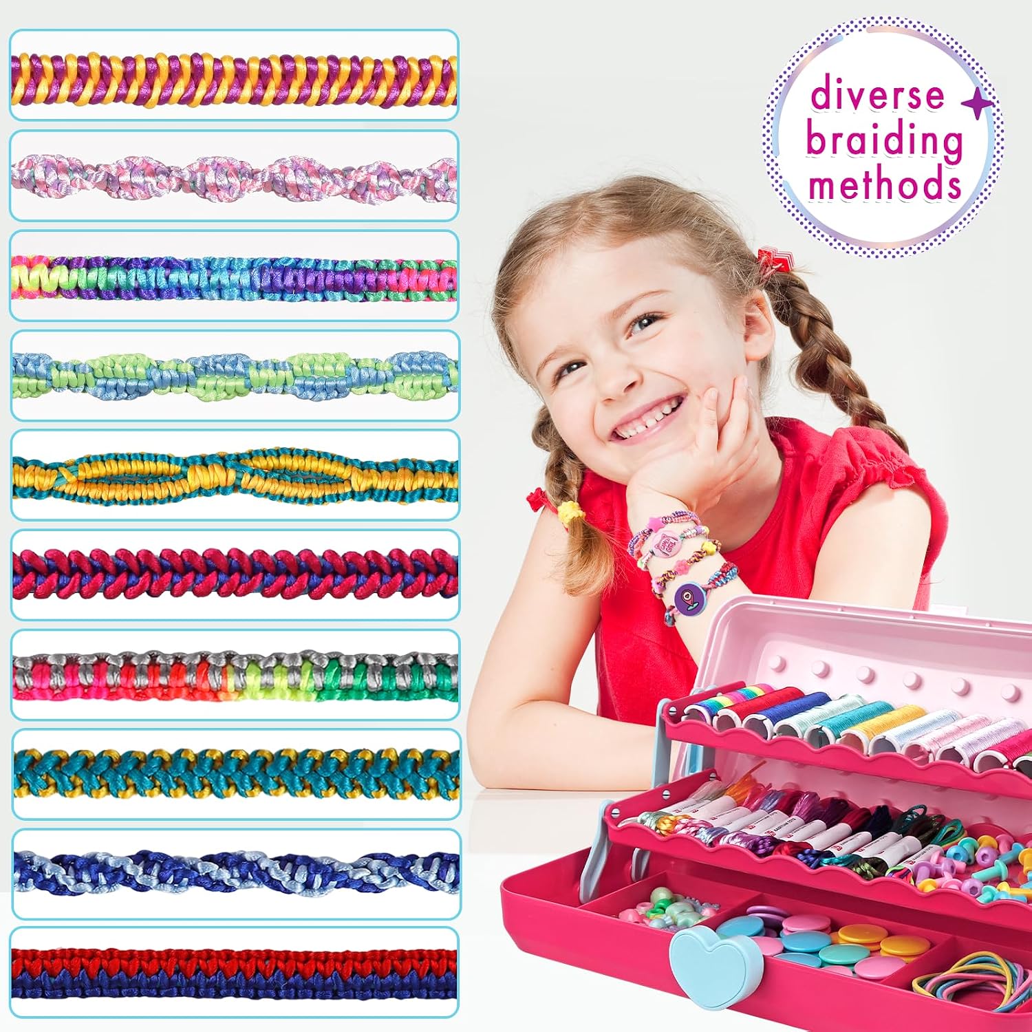 Detalle de TingingYuli Kit de Pulseras de Amistad para Niñas 🎀