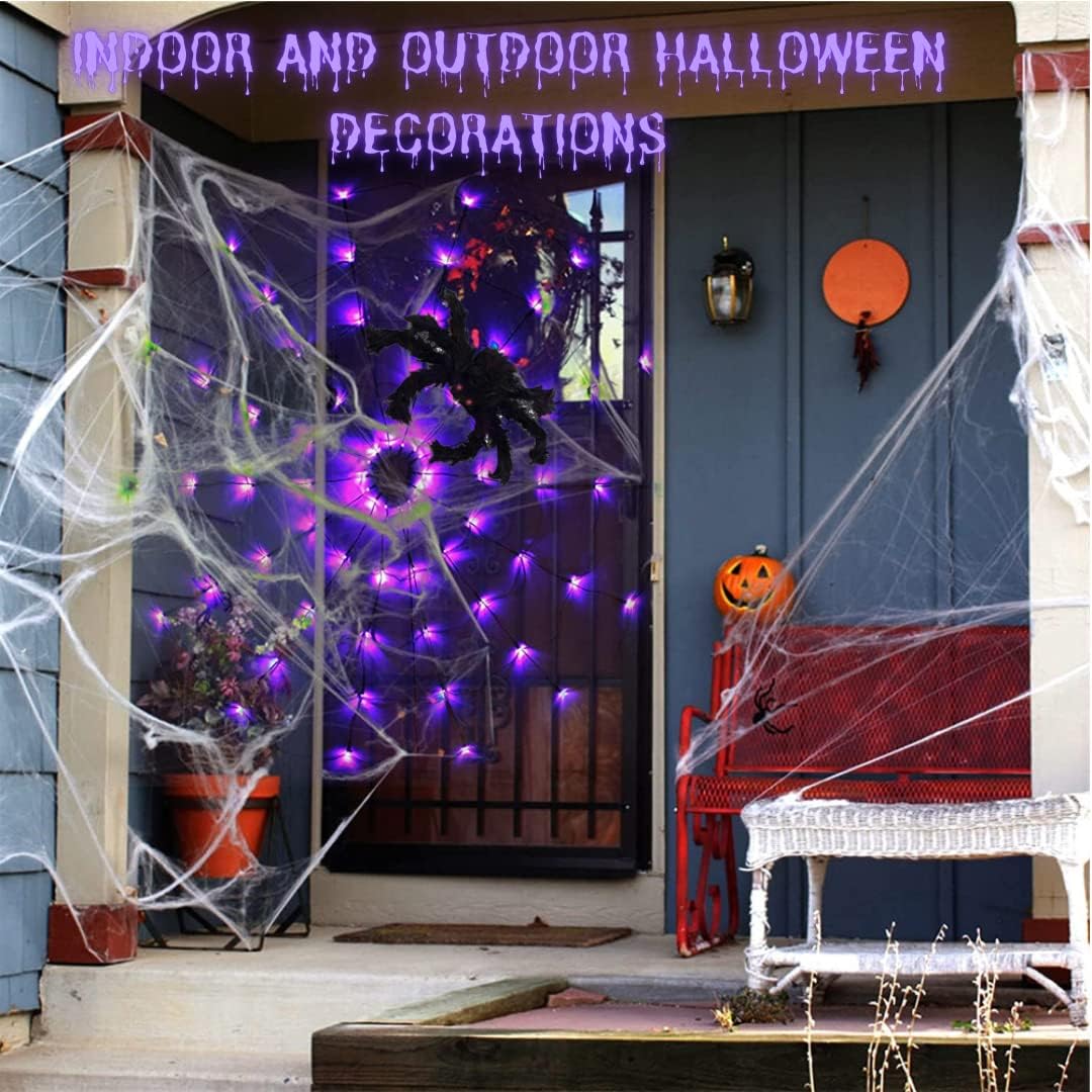 Thumbnail 2 de Spider Web Halloween Lights, 4-Foot Diameter