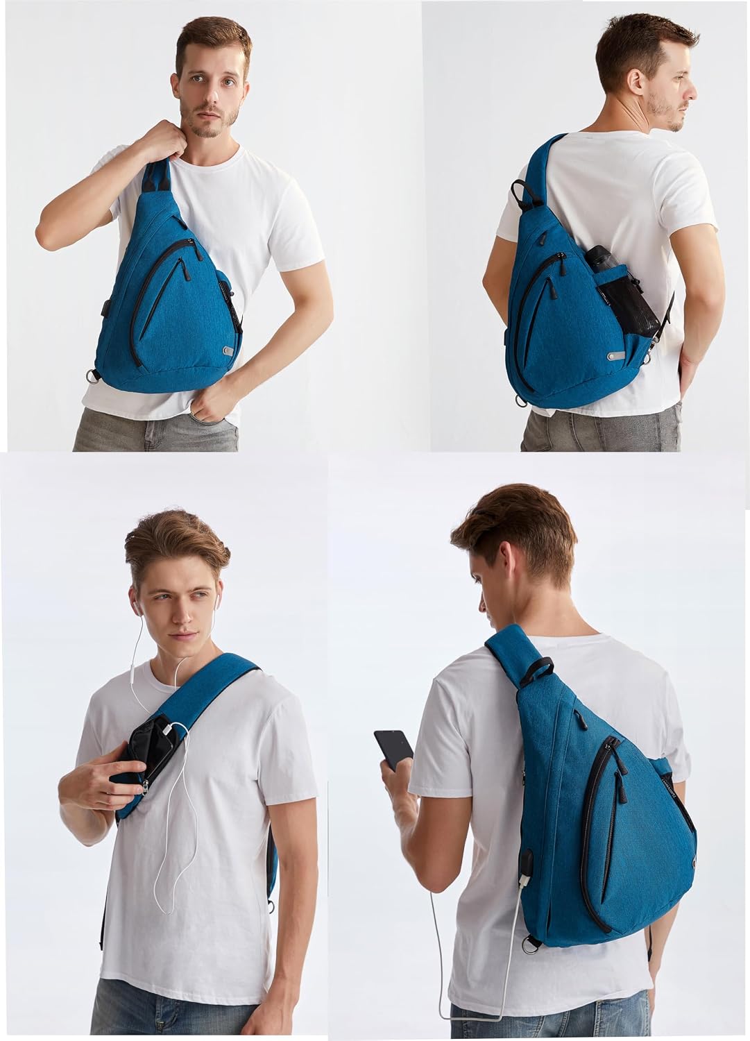 Thumbnail 1 de TurnWay Sling Bag: Waterproof Crossbody with USB Charge Port for Travel and Everyday Use