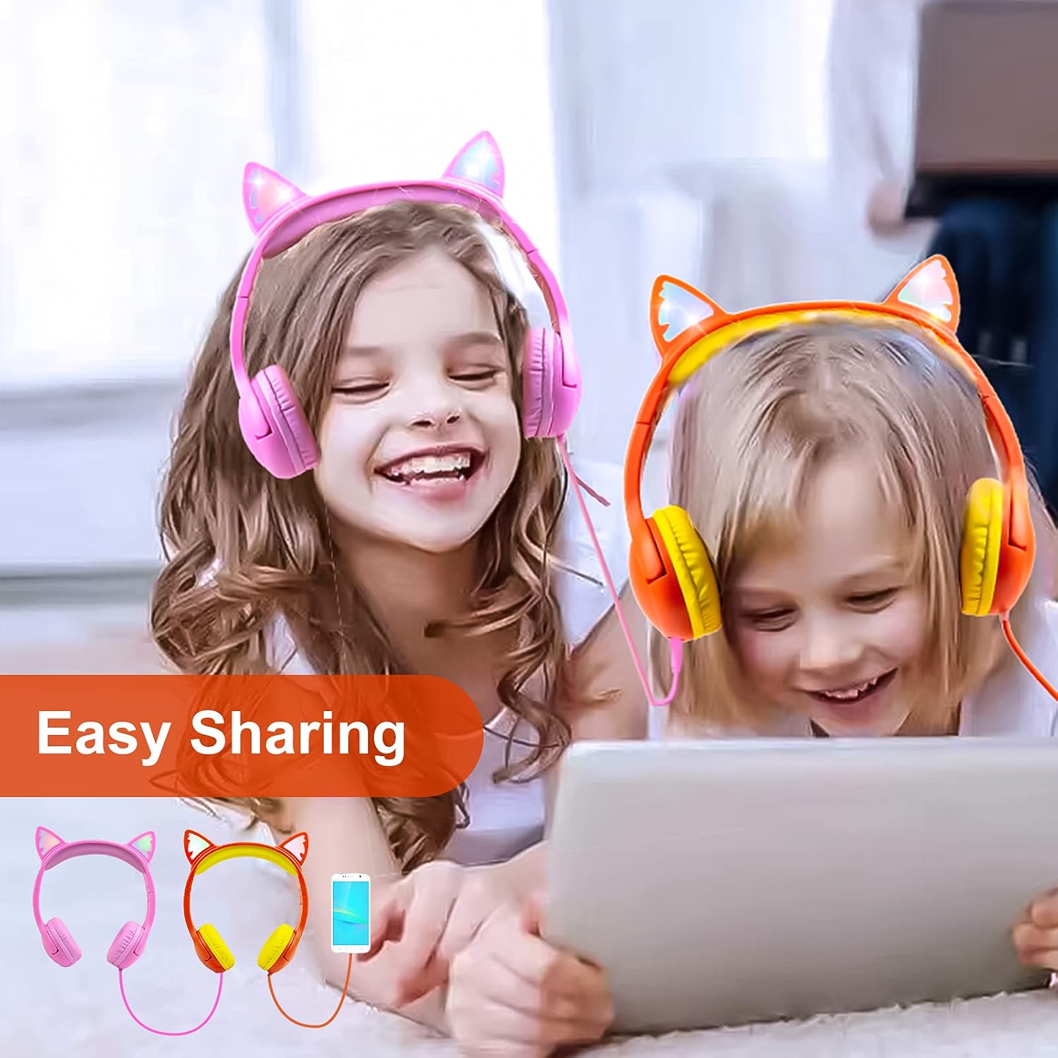 Detalle 2 de Olyre Kids Headphones Safe 85db Volume Control