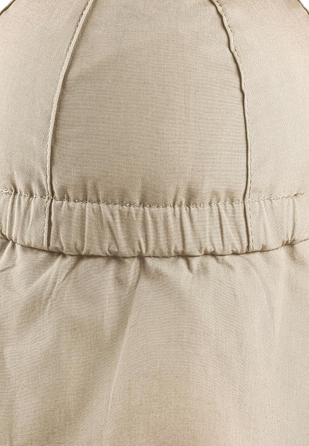 Detalle de Sterntaler Schirmmütze Nacken Basic – Unisex Baby/Kinderhut mit Nackenschutz, Ohrenklappen und UV-Schutz 50+, eisgrün