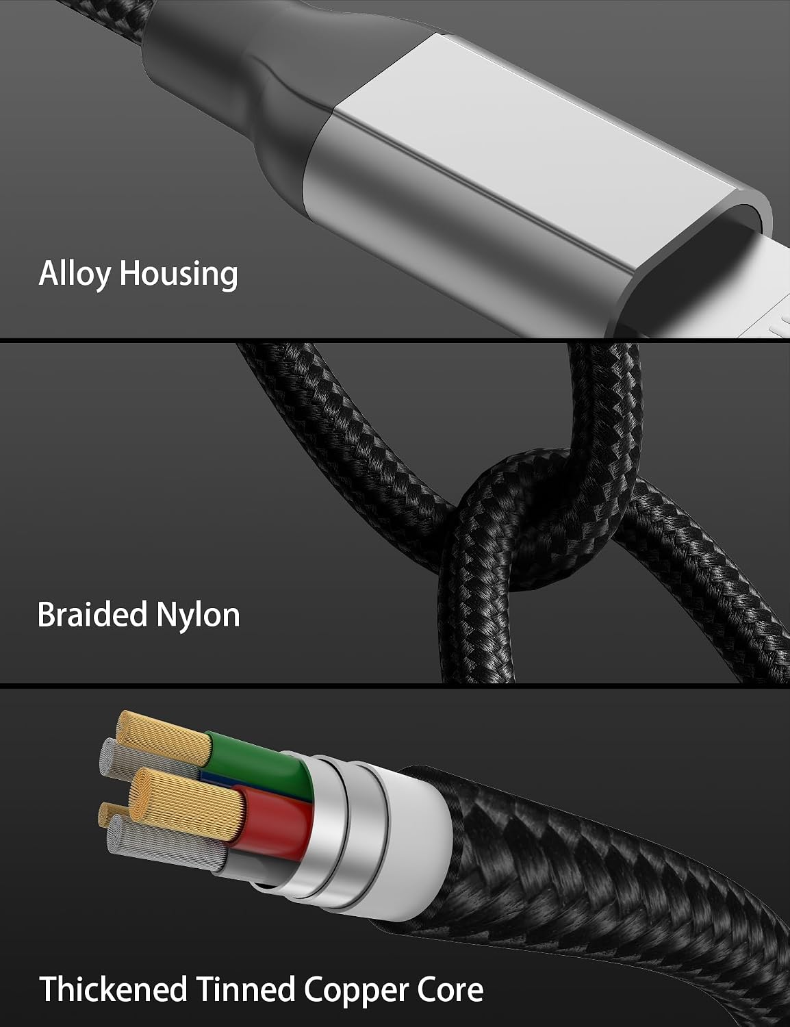 Thumbnail 4 de Acecene Lightning Kabel USB C [2 Pack] – MFi zertifiziert, 2 m lang, Schnellladen & Datenübertragung für iPhone