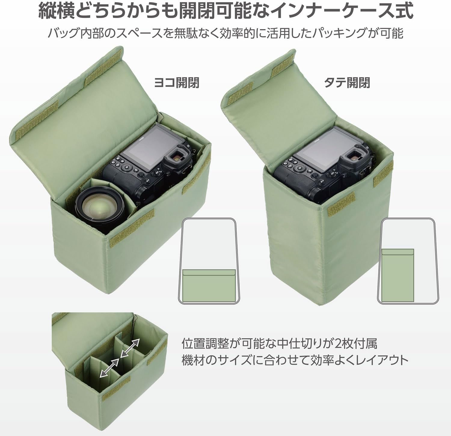 Detalle de ハクバ +SHELL ストリームAZ バックパック14 カメラリュック 14L・着脱式インナーケース付き