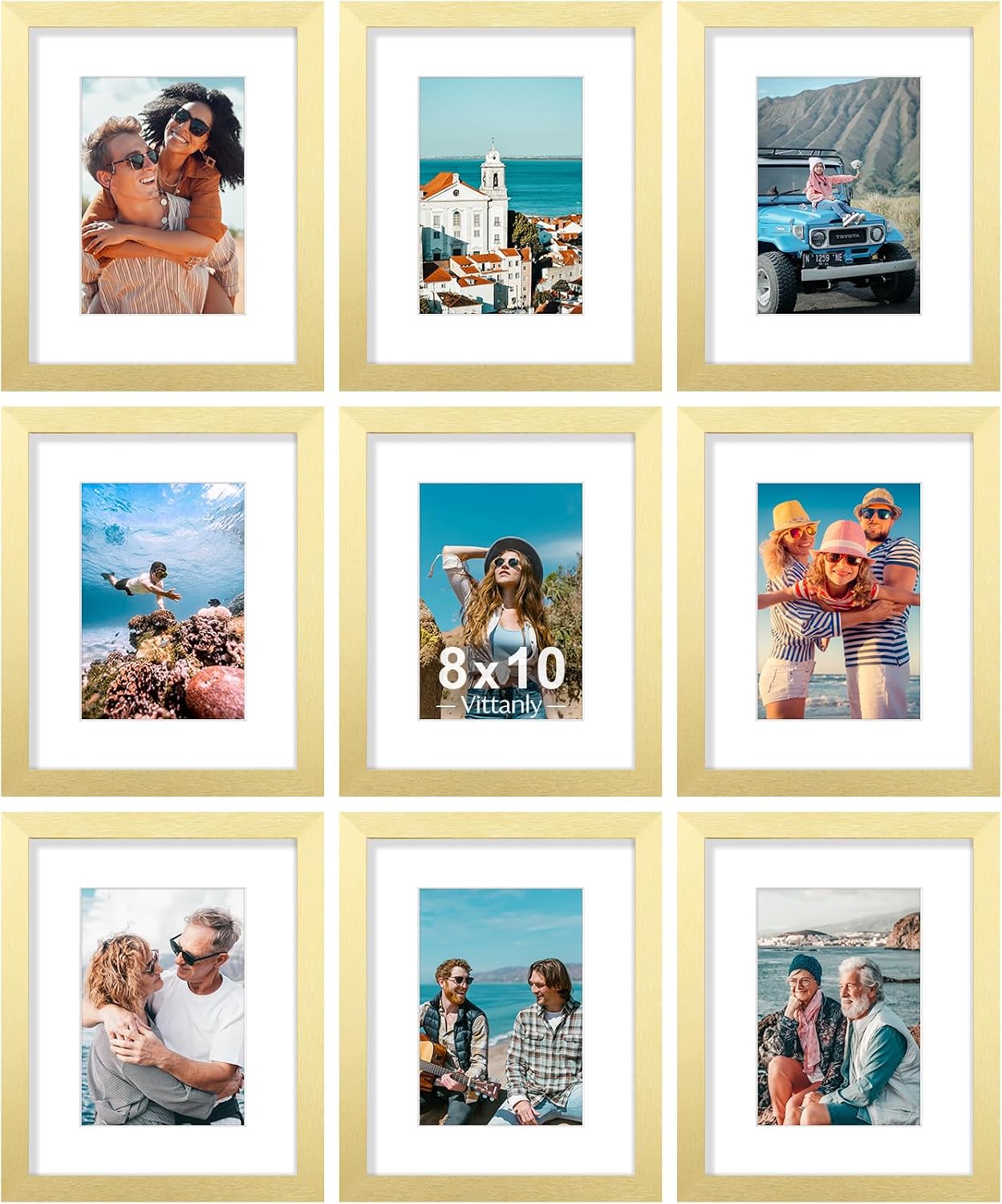 Detalle de Vittanly 8x10 Picture Frames set of 9 🖼