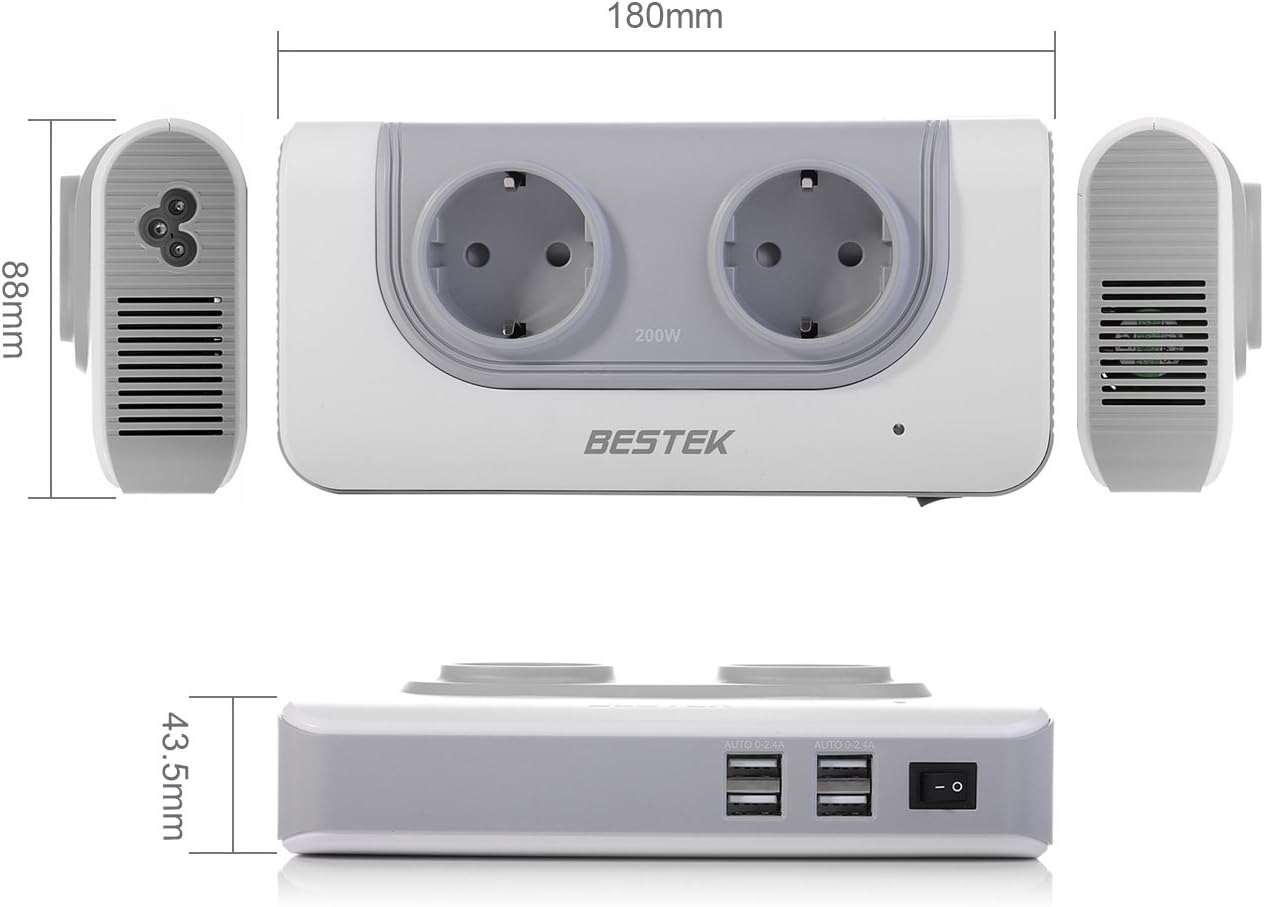 Thumbnail 3 de Convertitore universale 200W da 110V a 220V — Adattatore viaggio 🔌